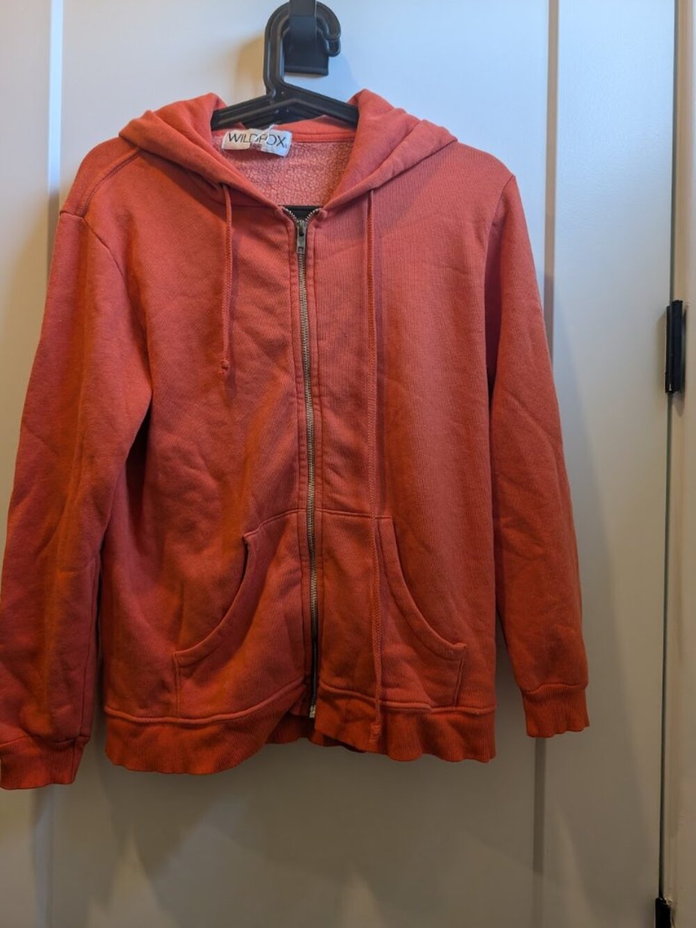 NWT Wildfox Orange Fleece Hoodie Size S (fits oversized)